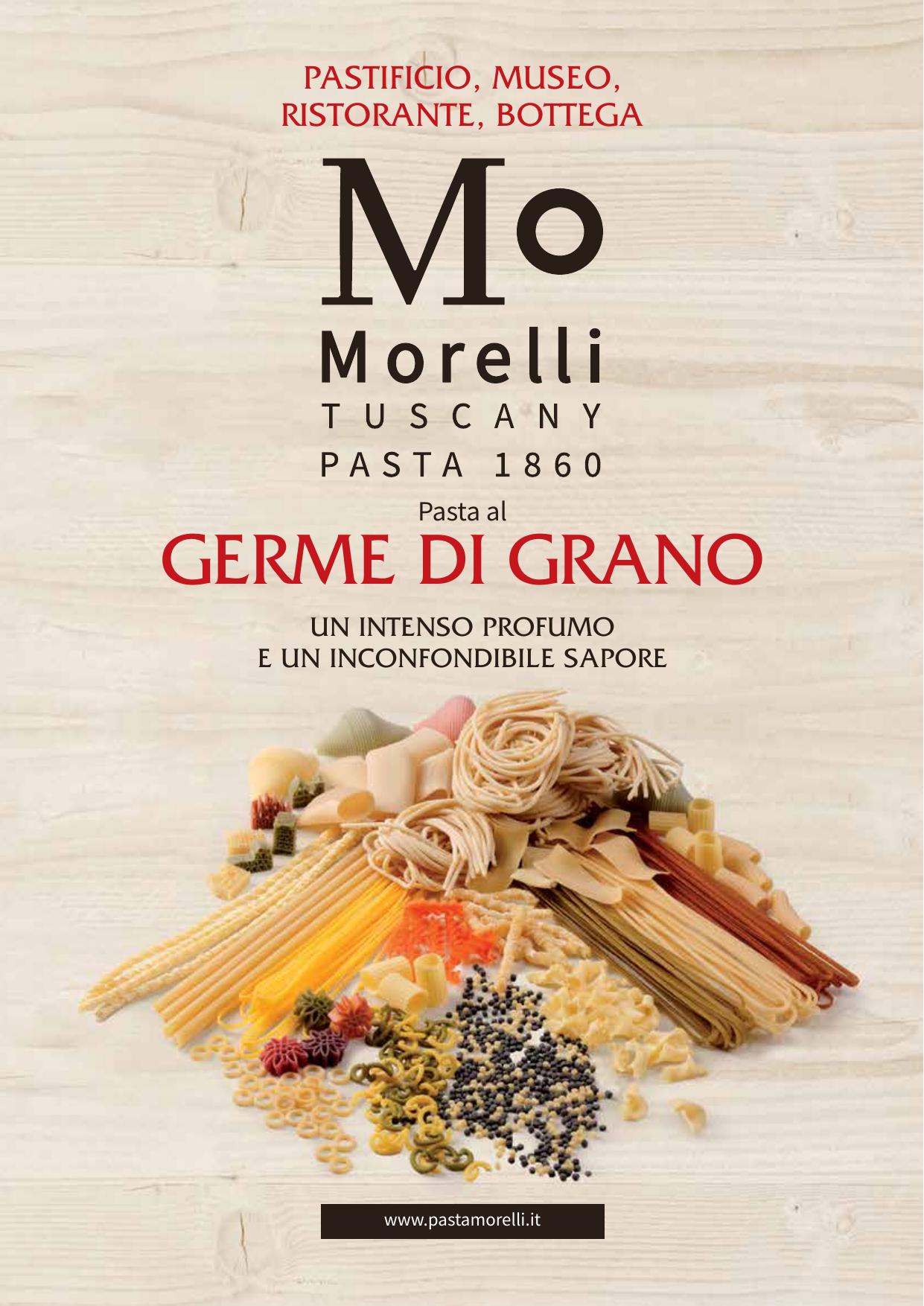 Catalogus van Antico Pastificio Morelli 1860 met ambachtelijke Toscaanse pasta